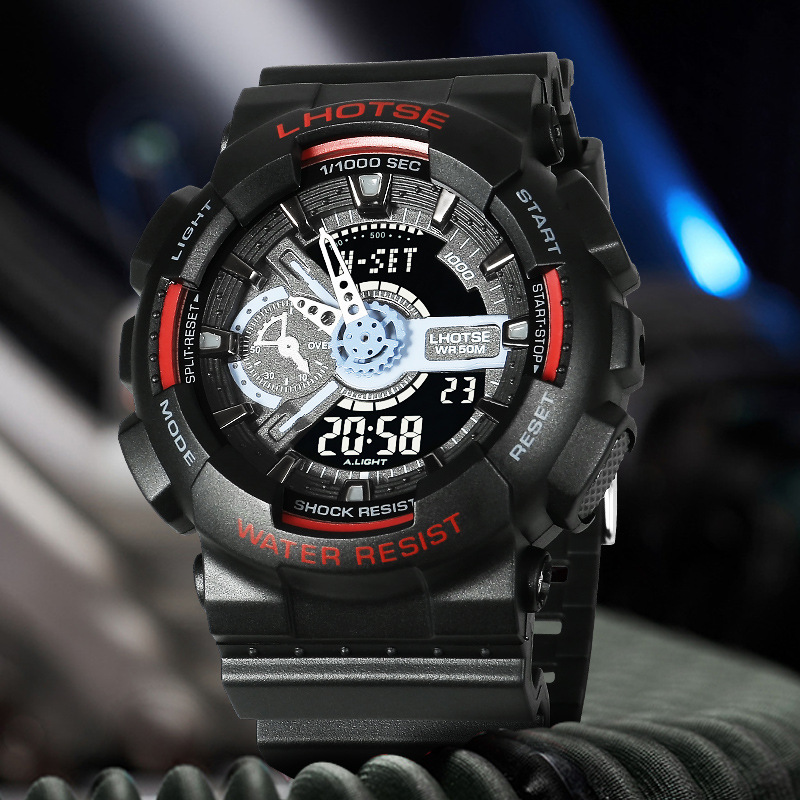Wolf&#039;s Multi-Functional Electronic Sport Watch Male Student Watch Male Youth Ins Trendy Waterproof Watch
