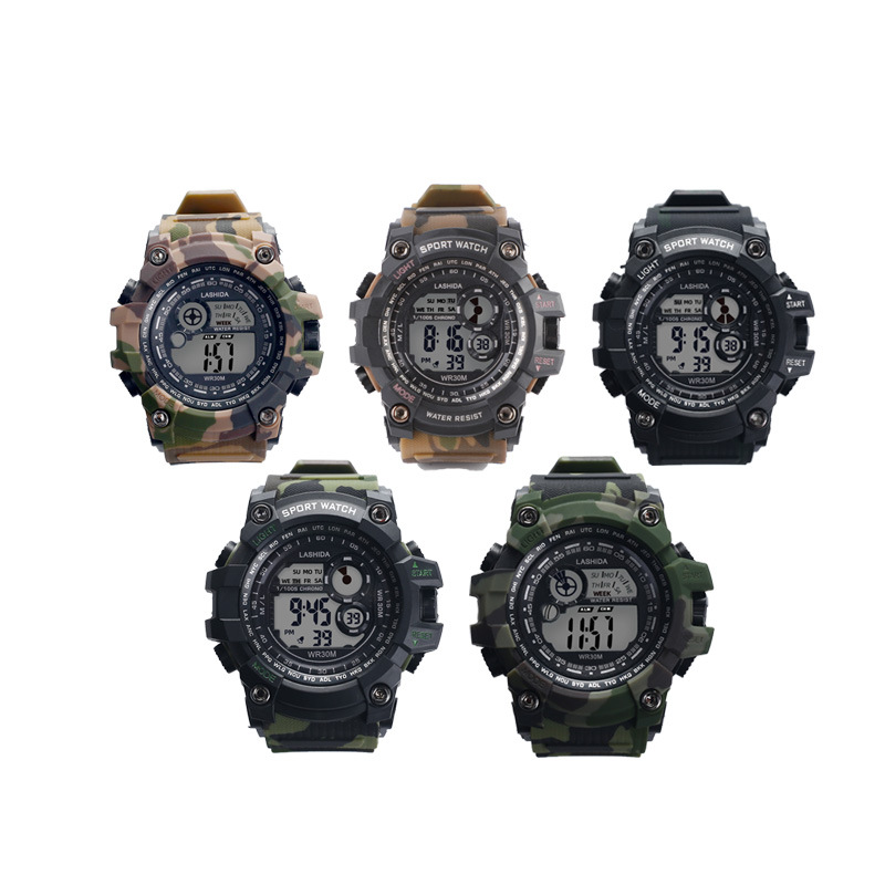 Electronic Sport Watch Luminous Waterproof Drop-Resistant Multifunctional Fashion Men&#039;s Watch Alarm Clock Children&#039;s Watch