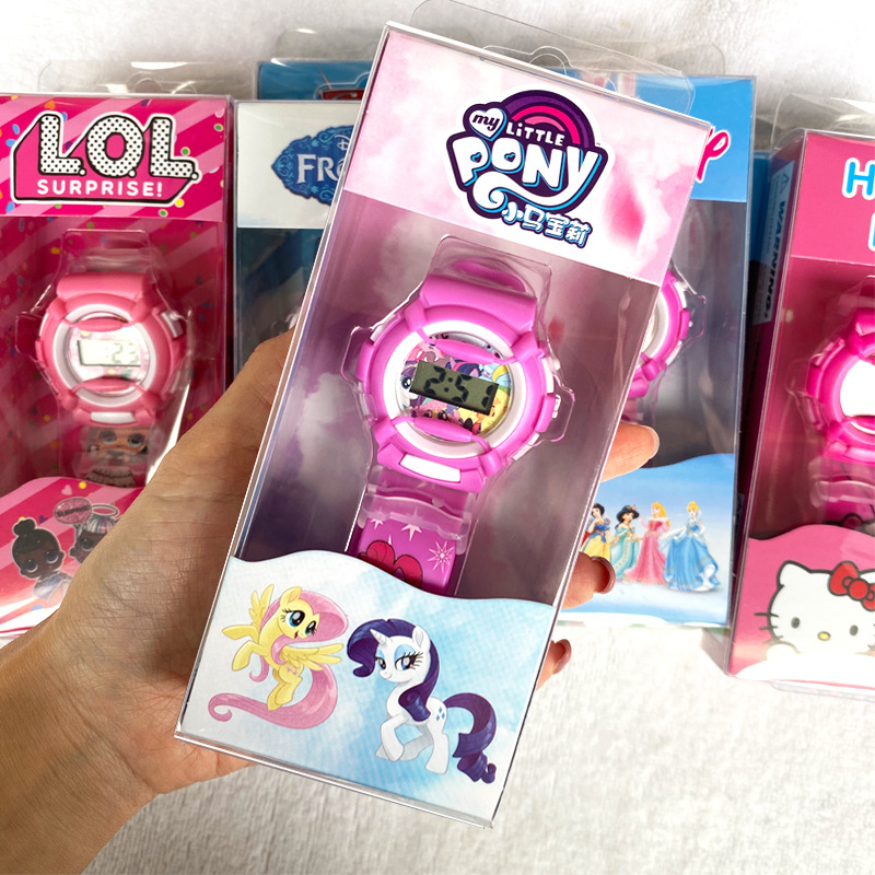 Factory Direct Sales Exquisite Children&#039;s Electronic Watch Girl&#039;s and Boy&#039;s Gift Box Watch Hot Cartoon Toy Sport Watch