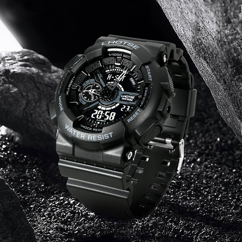 Wolf&#039;s Multi-Functional Electronic Sport Watch Male Student Watch Male Youth Ins Trendy Waterproof Watch