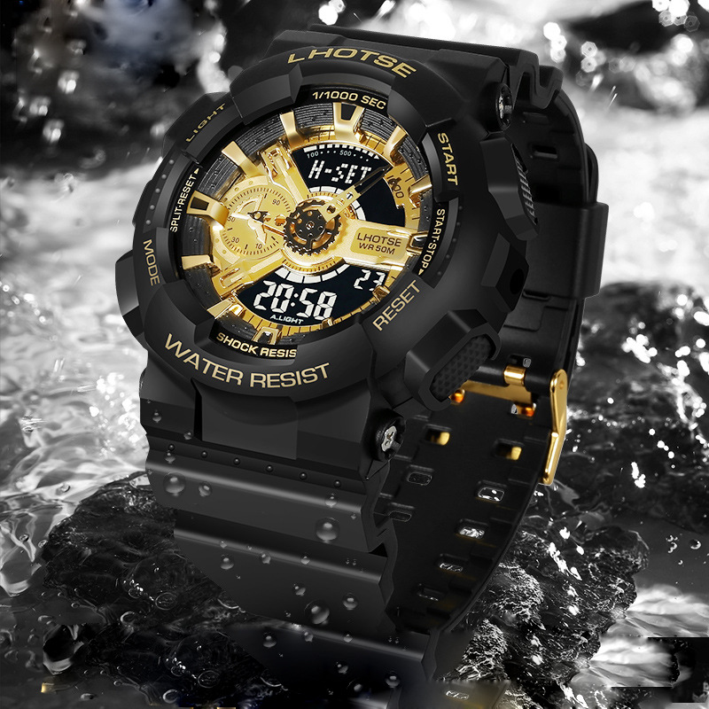 Wolf&#039;s Multi-Functional Electronic Sport Watch Male Student Watch Male Youth Ins Trendy Waterproof Watch