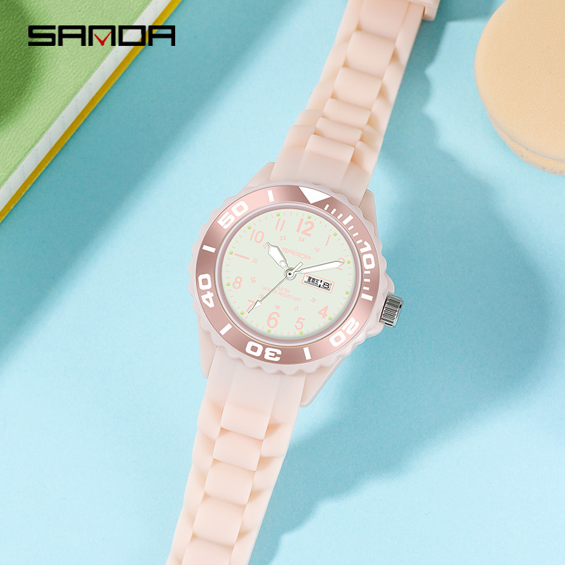 Sanda Fashion Casual Exercise Watch Simple Personality Night Vision Fluorescent Digital Watch Double Sport Watch