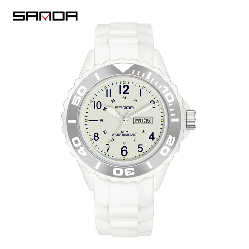 Sanda Fashion Casual Exercise Watch Simple Personality Night Vision Fluorescent Digital Watch Double Sport Watch