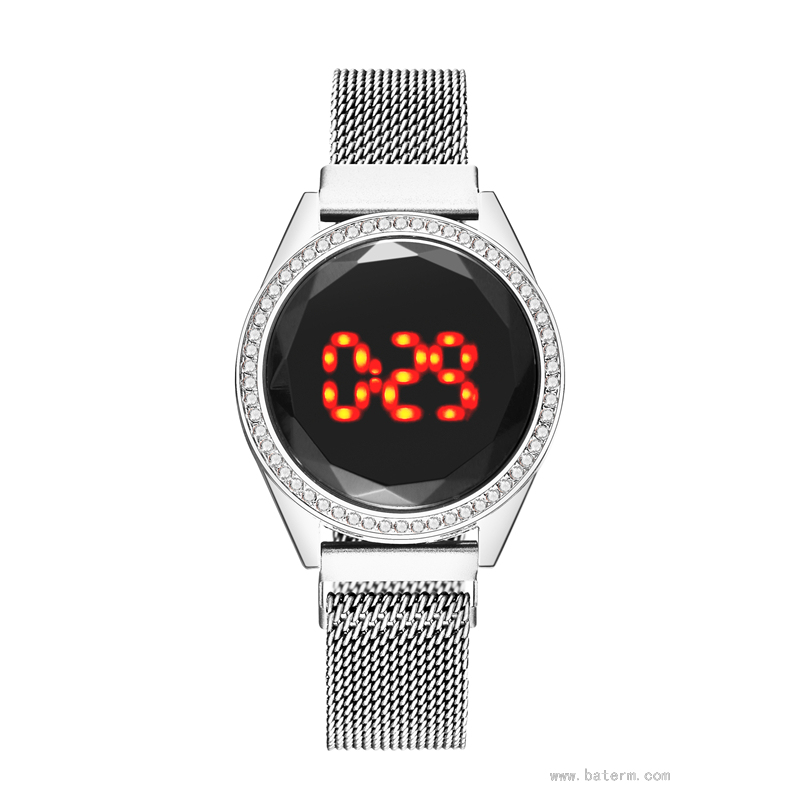 Best-Seller on Douyin Fashion Diamond Touch Screen LED Watch Simple round Student Sports Led Watch Trend