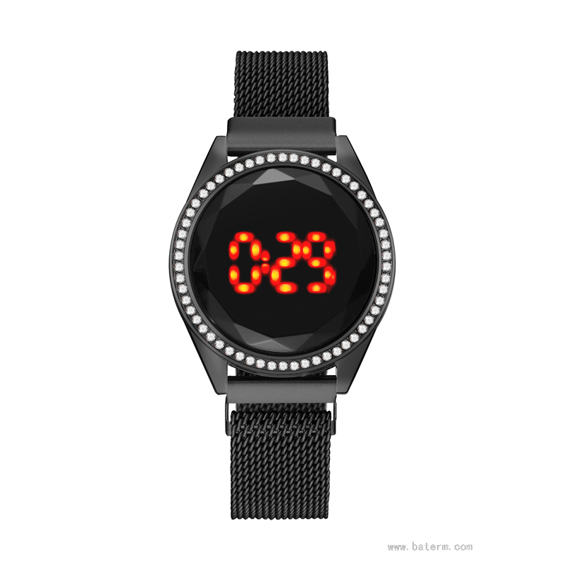 Best-Seller on Douyin Fashion Diamond Touch Screen LED Watch Simple round Student Sports Led Watch Trend