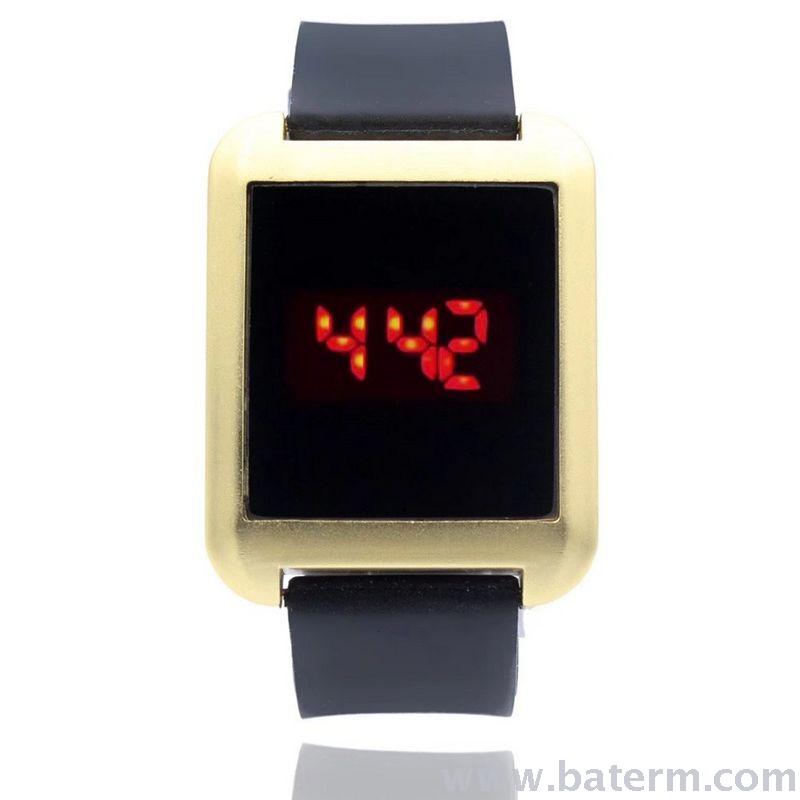 Factory outlets fashion selling square touch LED display electronic watches men and women touch led watch