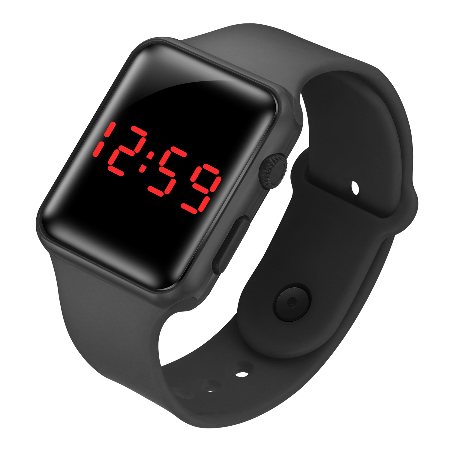 Factory Wholesale LED Electronic Watch-Student Fashion Sports Led Apple Square LED Watch