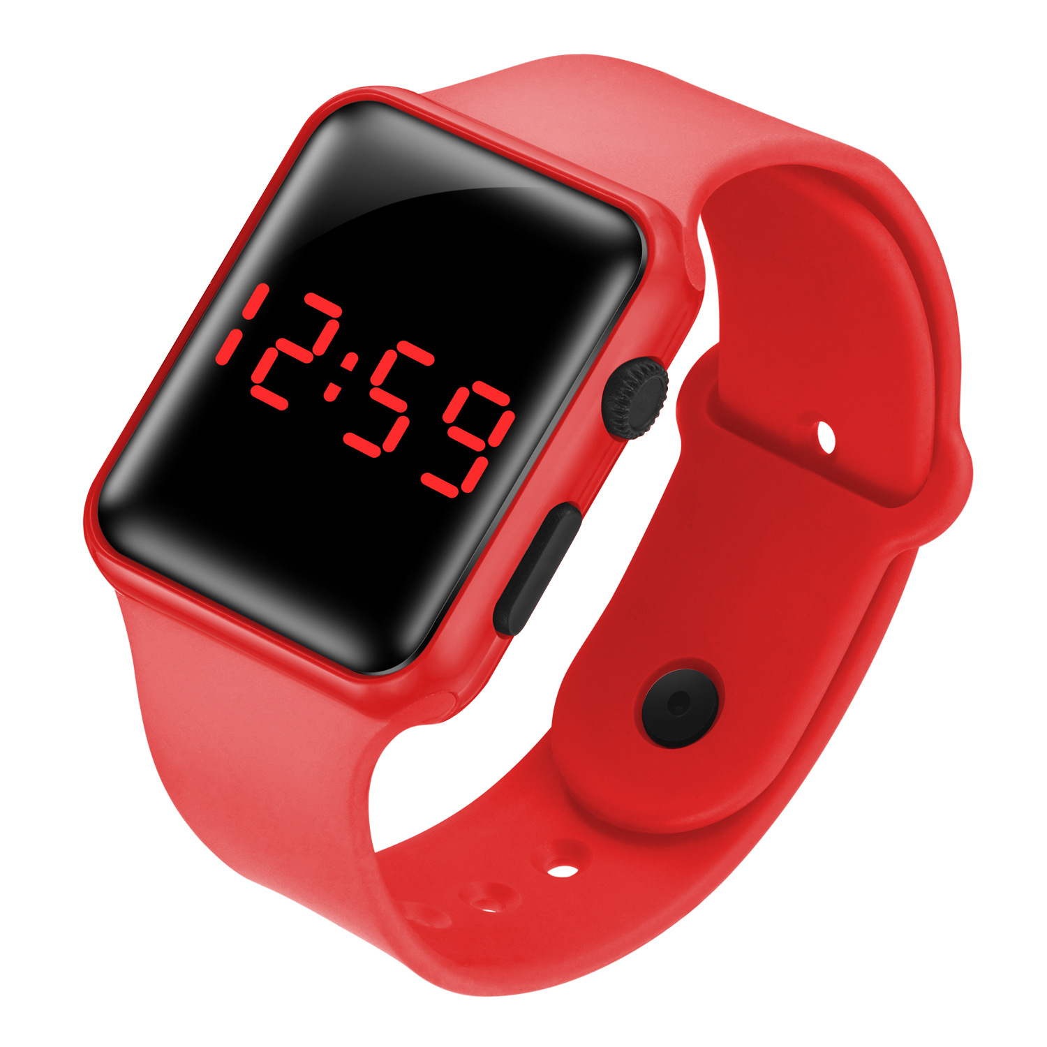 Factory Wholesale LED Electronic Watch-Student Fashion Sports Led Apple Square LED Watch