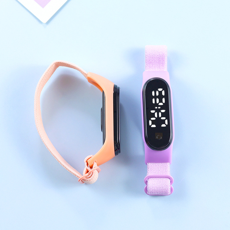 New Nylon Rope Watch Waterproof Cartoon Student Touch Electronic Children Touch Bracelet &amp; Watch LED Watch