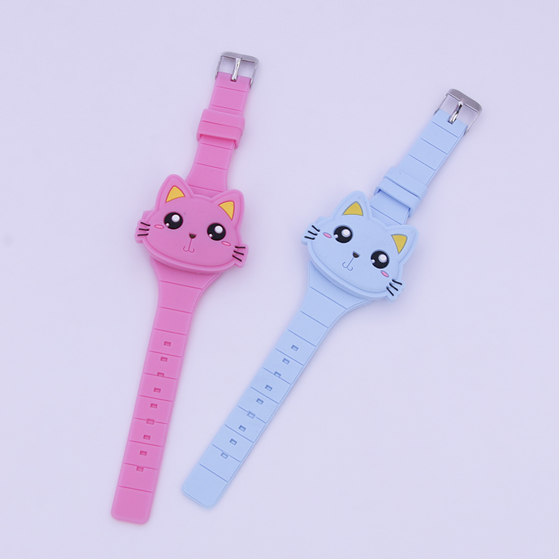 Silicone Led Cute Rabbit Cat Elephant Cartoon Toy Watch for Children Watch Flip Children&#039;s LED Watch