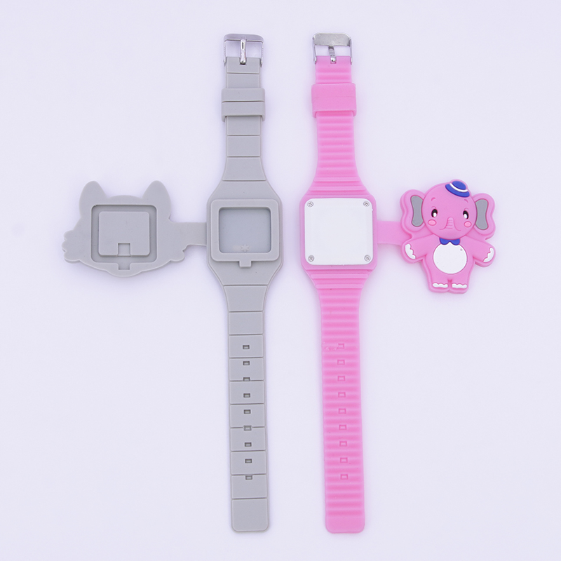 Silicone Led Cute Rabbit Cat Elephant Cartoon Toy Watch for Children Watch Flip Children&#039;s LED Watch