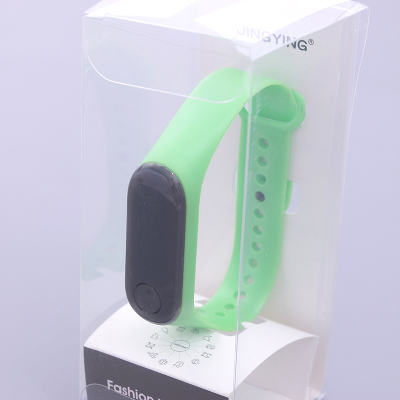 Smart bracelet sports watch waterproof heart rate blood pressure multifunction pedometer silicone led watch