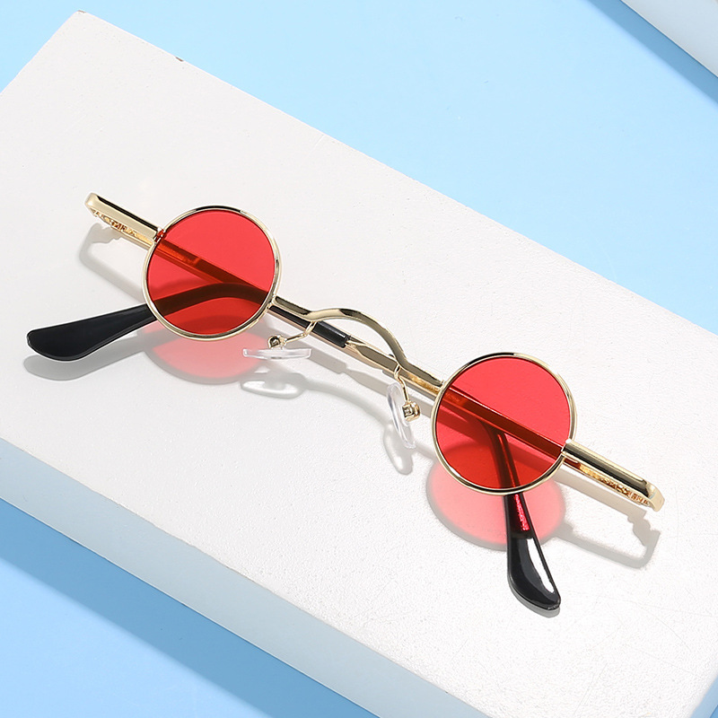 Small Frame round Douyin Online Influencer Street Shot Mini Glasses Trendy Men and Women Funny Sunglasses Round Glasses