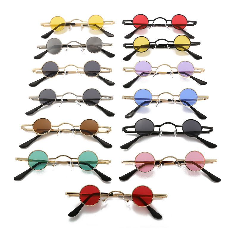 Small Frame round Douyin Online Influencer Street Shot Mini Glasses Trendy Men and Women Funny Sunglasses Round Glasses