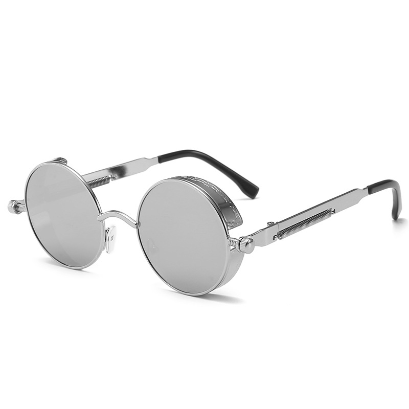 Sunglasses  New Arrival Sunglasses Vintage Metal round Thick Frame Sun Glasses Spring Temple Prince Glasses