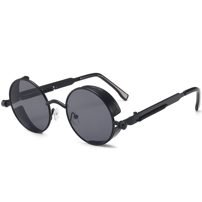 Sunglasses  New Arrival Sunglasses Vintage Metal round Thick Frame Sun Glasses Spring Temple Prince Glasses