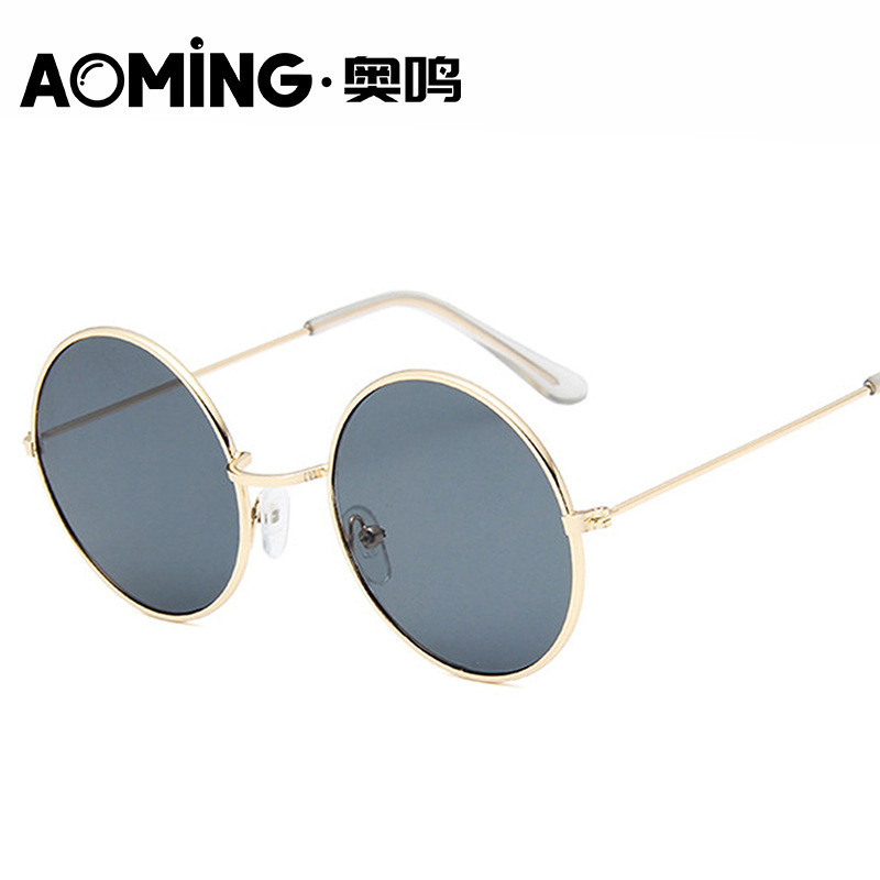 Women Metal round Frame Men&#039;s Sunglasses Cross-Border Foreign Trade AliExpress Glasses Wholesale 3406 Sunglasses