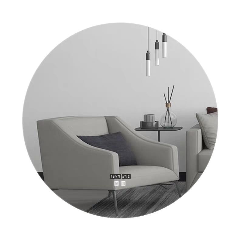 Light Mirror round Bathroom Mirror Wall Hanging Bathroom Mirror Bathroom Mirror with Light Antifog Glasses Smart Mirror