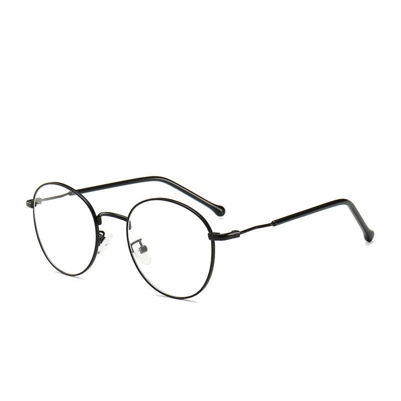 Instafamous Metal Retro Plain Glasses with Color Changing Myopia Glasses Student Korean Style Men&#039;s and Women&#039;s Myopia Glasses Finished Product with Degree