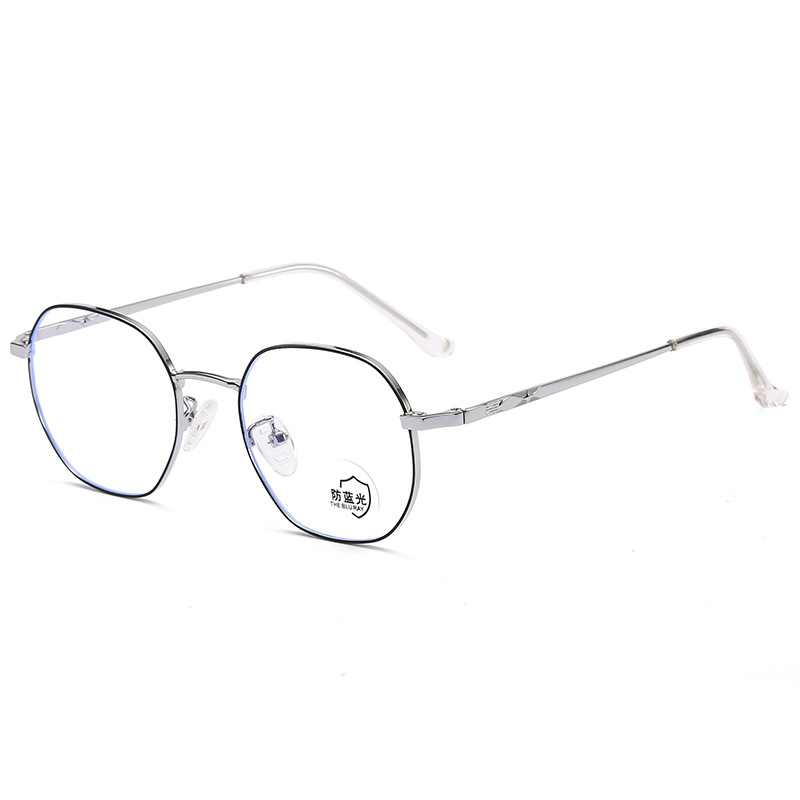 Internet-Famous and Vintage Metal Irregular Glasses Frame Korean Men&#039;s and Women&#039;s Anti-Blue Light Glasses Plain Glasses Myopia Glasses Rim Glasses Frame Women&#039;s