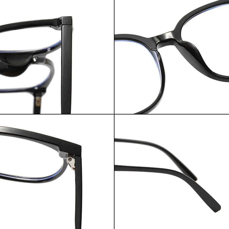 Large Frame Transparent Anti-Blue Light Glasses Female Large Frame round Frame Plain Glasses Student Face Repair Myopia Glasses Rim Glasses Frame Male Wholesale