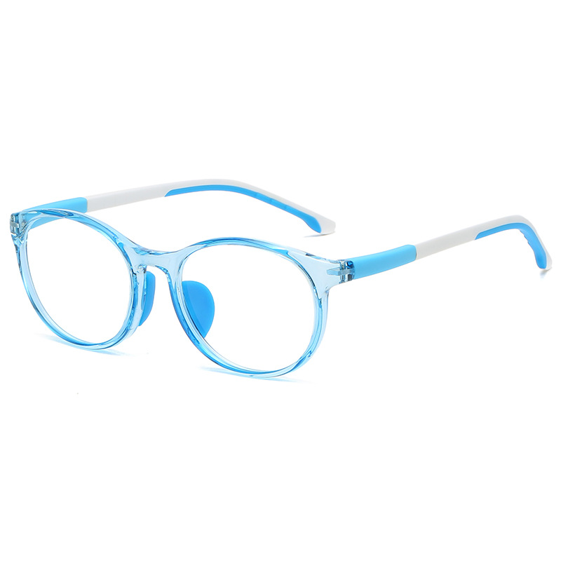 New TR90 Children&#039;s Anti-Blue Light Glasses Light Frame Plain Glasses Frame Myopia Glasses Frame Silicone Soft Leg
