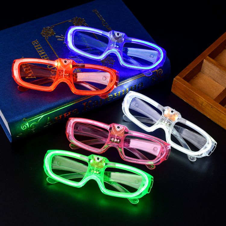 Disco Jumping Glasses Luminous Led Douyin Glasses Glasses Bar Concert Props Flashing Blinds Adult Glasses Customization