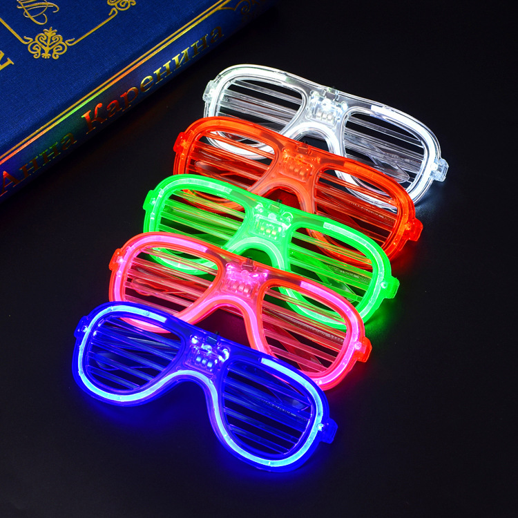 Disco Jumping Glasses Luminous Led Douyin Glasses Glasses Bar Concert Props Flashing Blinds Adult Glasses Customization
