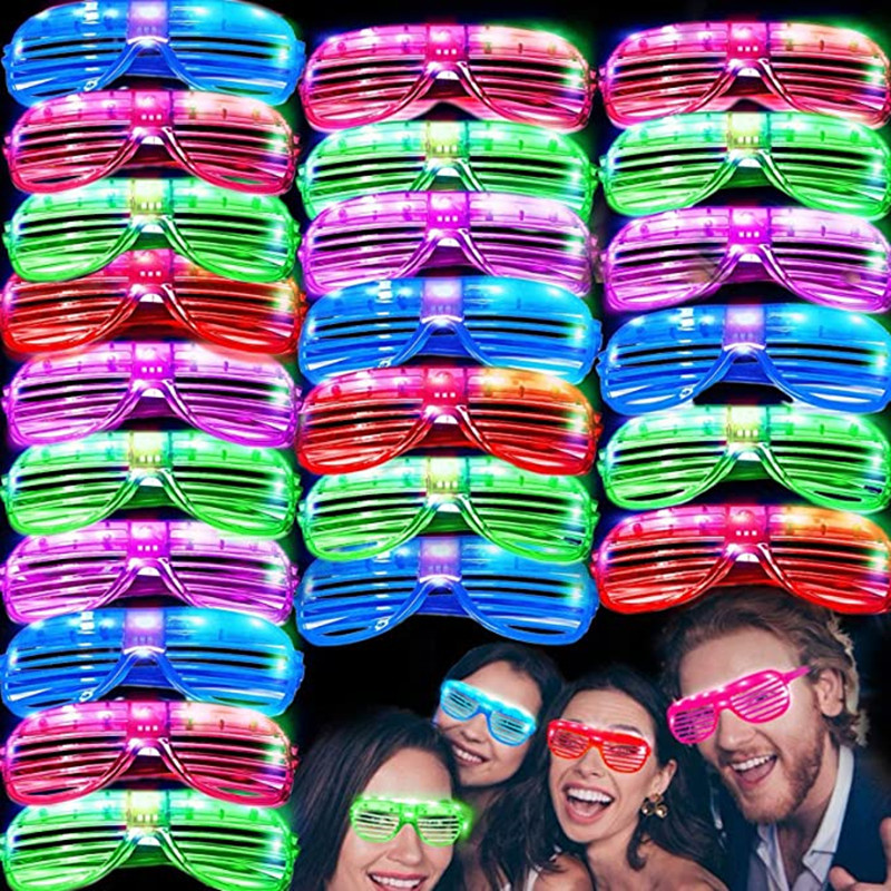 Blinds 3 Lights Glasses LED Flashing Glowing Eyes Children&#039;s Toy Bar Party Cheering Props Wholesale
