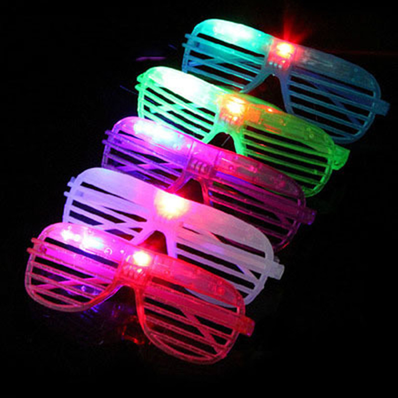 Blinds 3 Lights Glasses LED Flashing Glowing Eyes Children&#039;s Toy Bar Party Cheering Props Wholesale
