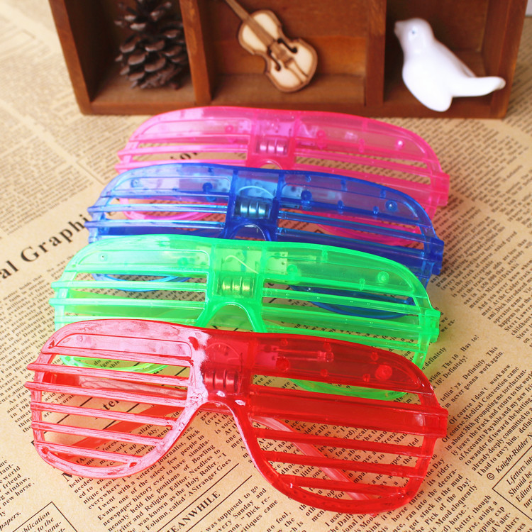 Blinds 3 Lights Glasses LED Flashing Glowing Eyes Children&#039;s Toy Bar Party Cheering Props Wholesale