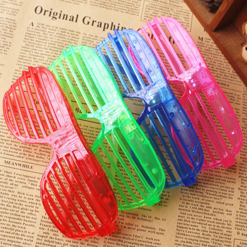 Blinds 3 Lights Glasses LED Flashing Glowing Eyes Children&#039;s Toy Bar Party Cheering Props Wholesale