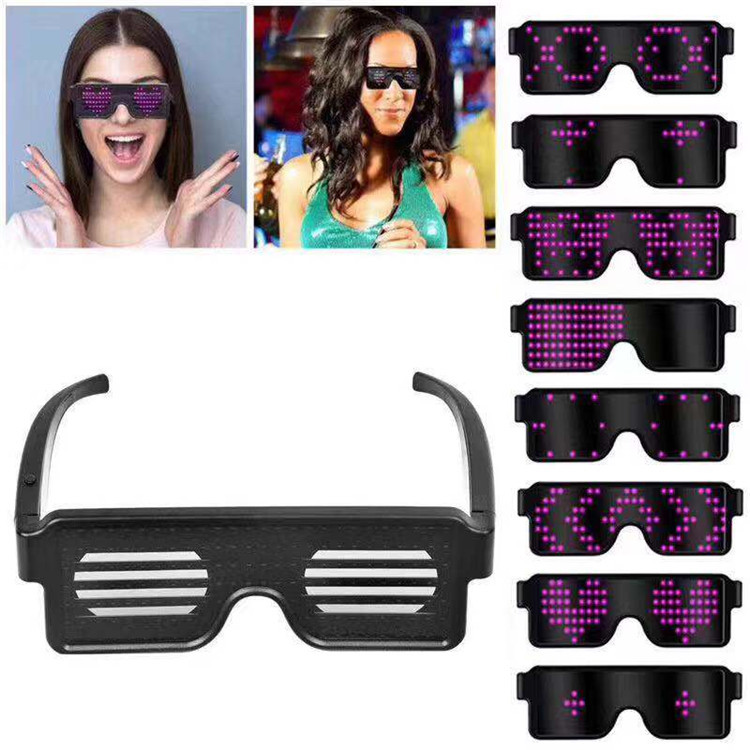 LED Dynamic Luminous Glasses Nightclub Party Flash Atmosphere Blinds Glasses Flashing Glasses