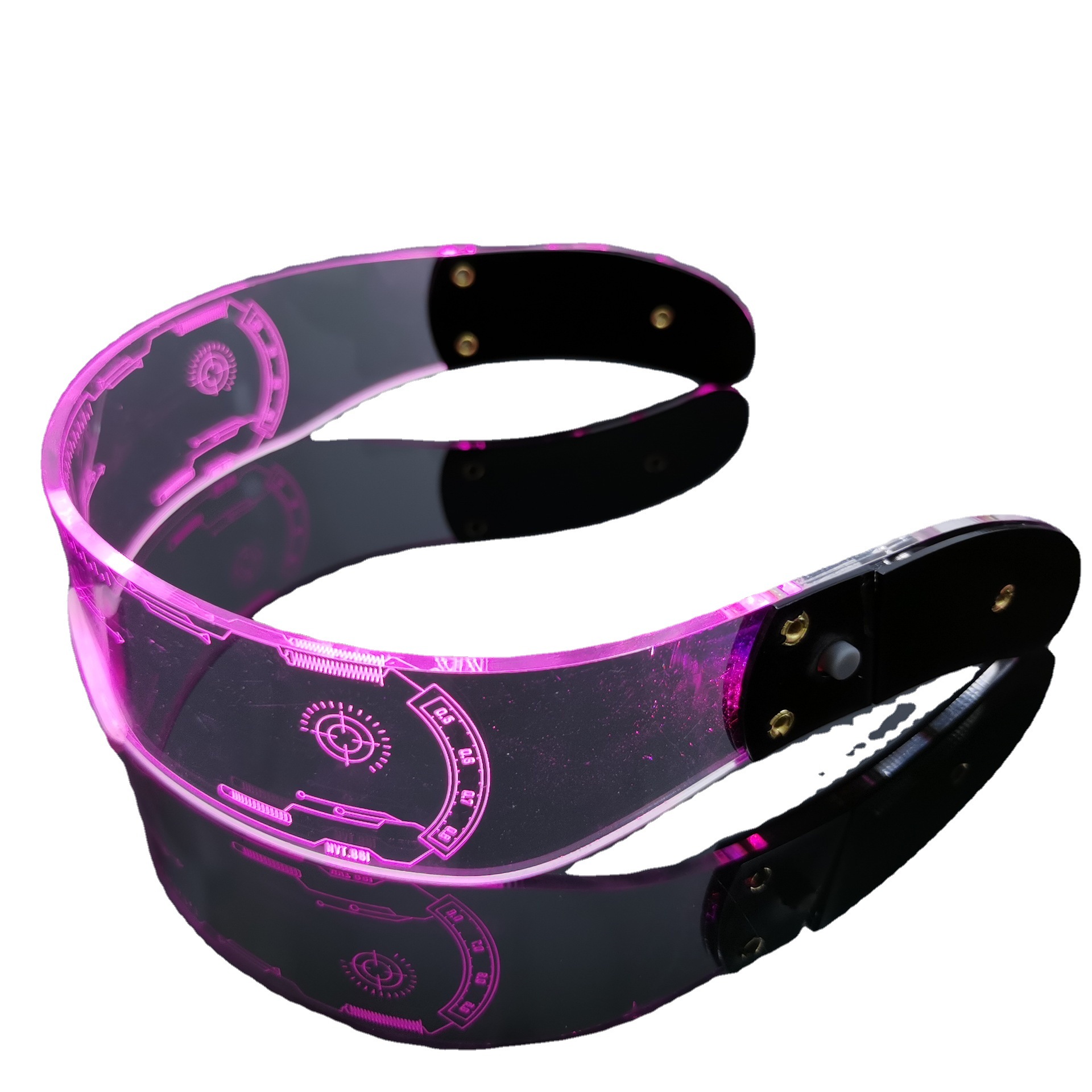Flashing Glasses Cross-Border Acrylic LED Goggles Cool Colorful Flash Ball Bar Disco Atmosphere Transparent Glasses
