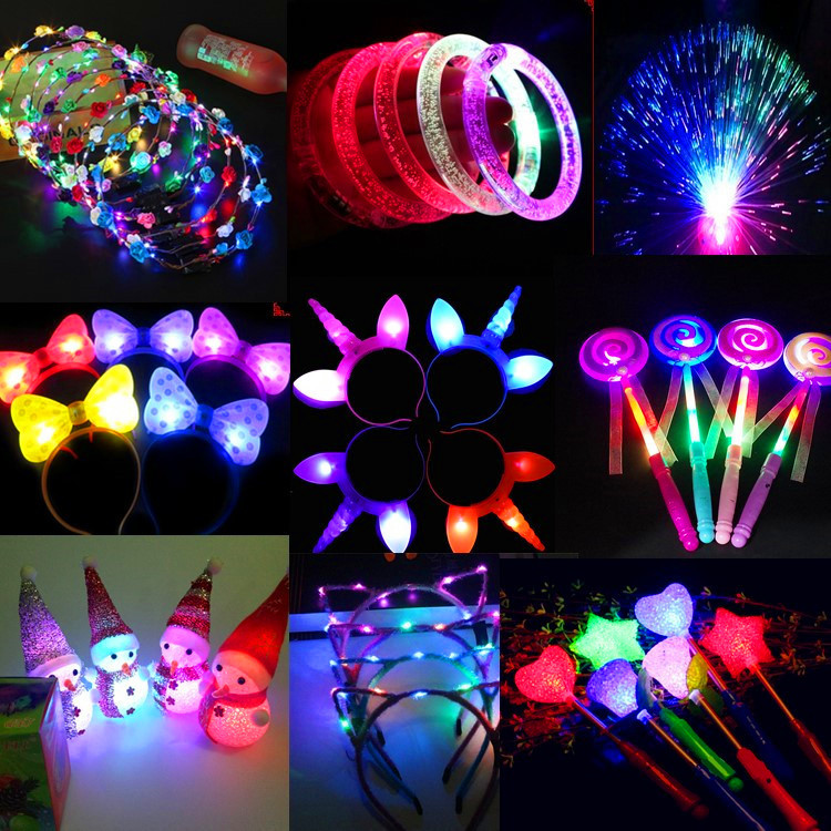 Flashing Glasses  Glow Toy Night Market Push Small Gifts Gift Flash Ring Headband Glasses Light Stick Wholesale