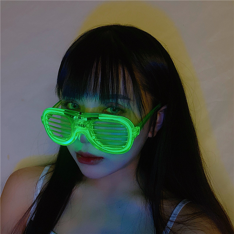Flashing Glasses Fiction Future Sense Internet Celebrity One-Piece Bar Sunglasses Female Flash Cool Personality