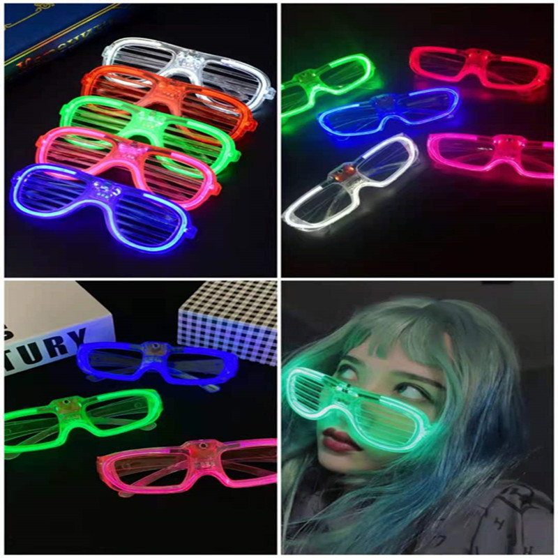 Flashing Glasses Luminous Glasses Bar Party Concert Props LED Flash Blinds Glasses Stall Cheer Toys Wholesale