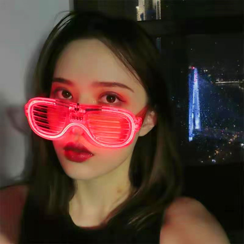 Flashing Glasses Luminous Glasses Bar Party Concert Props LED Flash Blinds Glasses Stall Cheer Toys Wholesale
