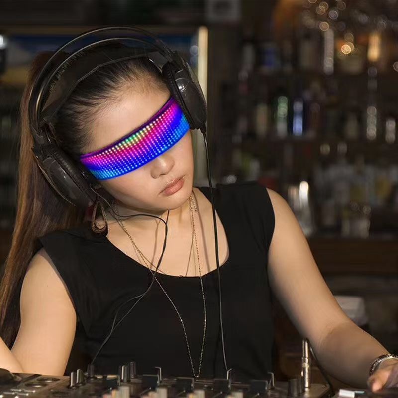 LED Full Color Luminous Glasses Dynamic Flash App Luminous Glasses Bar KTV Disco Jumping Full Flashing Glasses