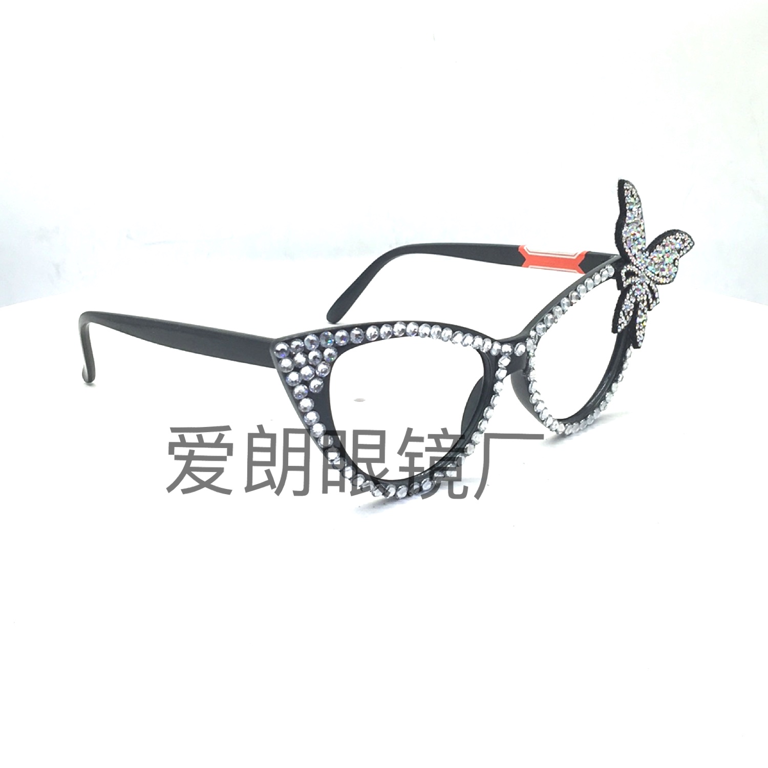Butterfly paste drill creative masquerade party glasses cat eye festival funky sunglasses