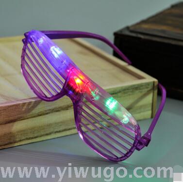 Bioluminescent louver glasses frame LED bar glasses fluorescent male style party glasses booth toys wholesale