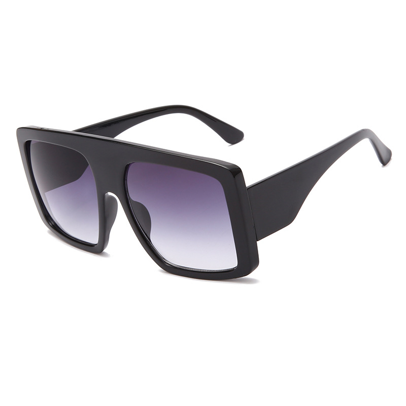 2021 New Trend Large Rim Sunglasses Gradient Color Sunglasses European and American Fashion Chic Decorative Glasses