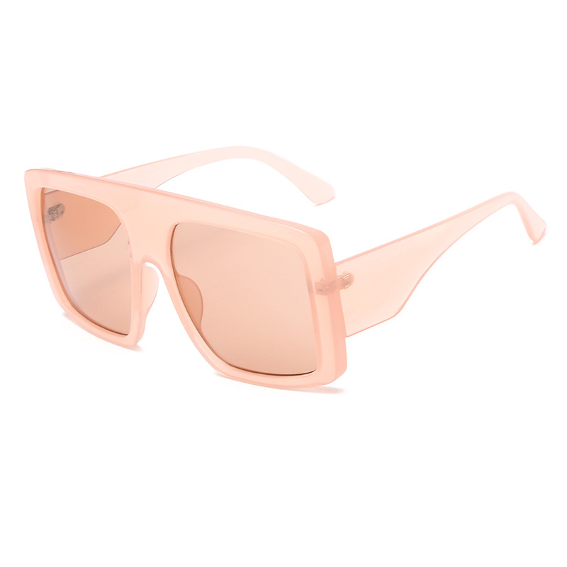 2021 New Trend Large Rim Sunglasses Gradient Color Sunglasses European and American Fashion Chic Decorative Glasses