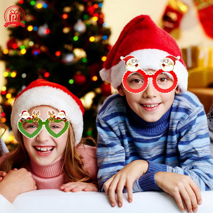 New Christmas Decorative glasses Children Christmas Gifts Holiday Supplies Paper LED Party Creative Glasses Wholesale