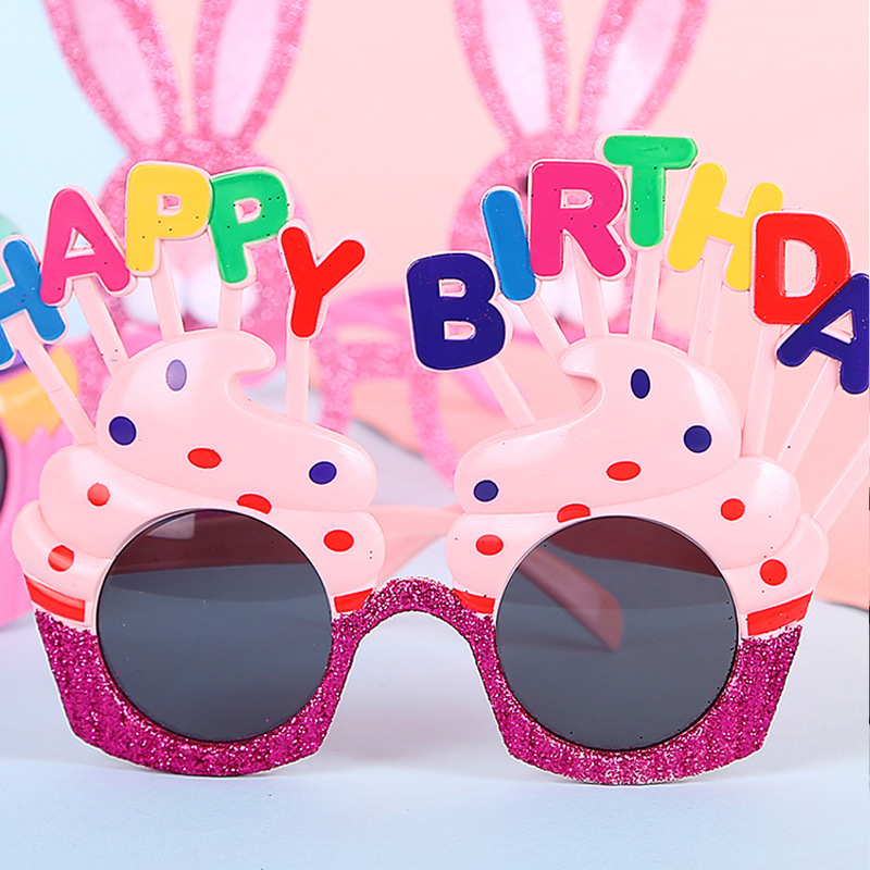 Party Glasses Birthday Glasses Funny Decorative Sunglasses Cake Birthday Party Happy Ins Xiaohongshu Party Photo Props