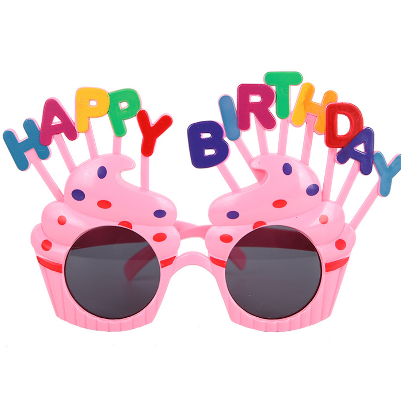 Party Glasses Birthday Glasses Funny Decorative Sunglasses Cake Birthday Party Happy Ins Xiaohongshu Party Photo Props