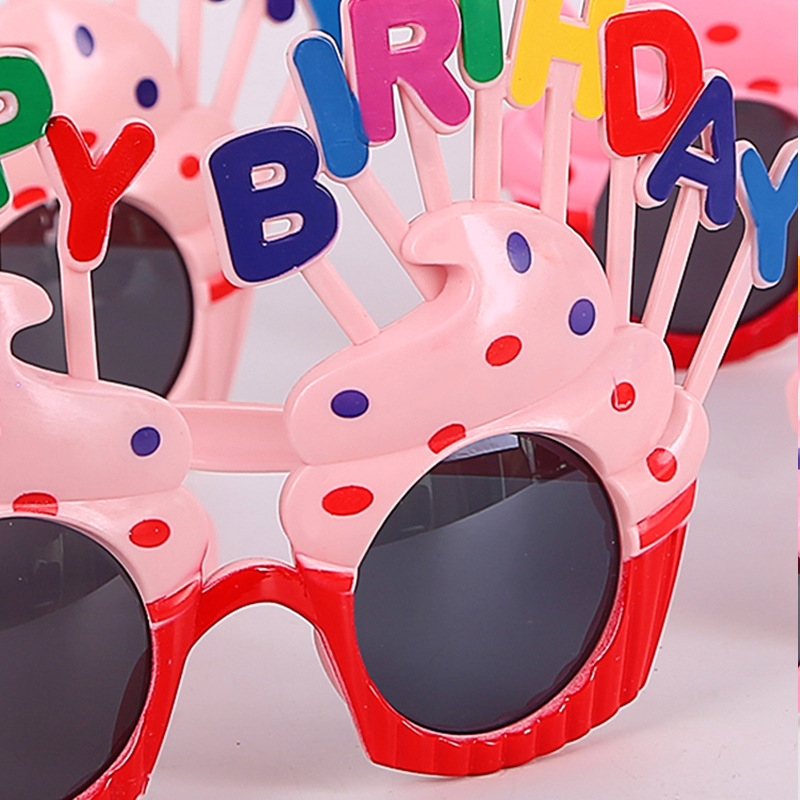 Party Glasses Birthday Glasses Funny Decorative Sunglasses Cake Birthday Party Happy Ins Xiaohongshu Party Photo Props