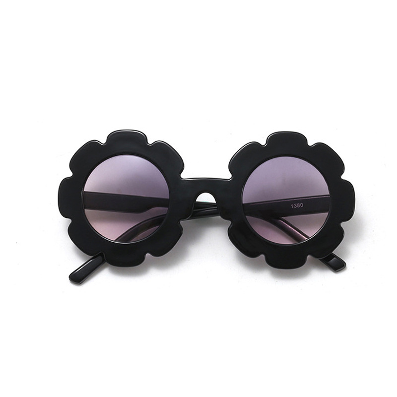 1380 Lace Plastic Frame Children&#039;s Decorative Mirror round Lens Baby Fashion Sunglasses Cute Wild Glasses