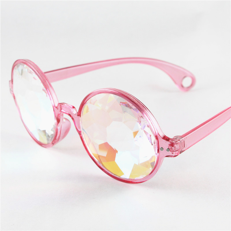 Authentic Kaleidoscope Concert Glass Faceted Mosaic Glasses Night Show Performance Costume and Decorative Glasses