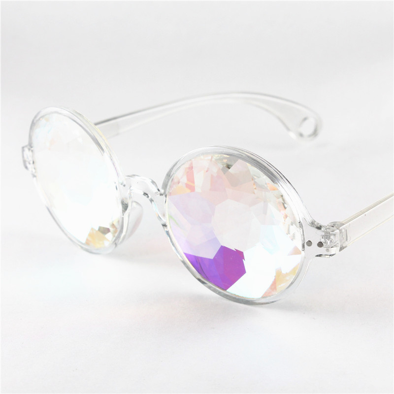 Authentic Kaleidoscope Concert Glass Faceted Mosaic Glasses Night Show Performance Costume and Decorative Glasses